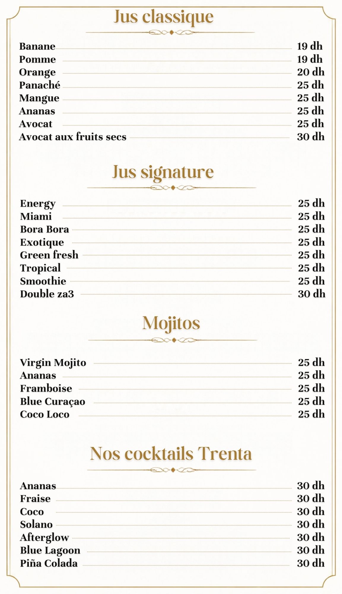 JUS COCKTELS MOJITOS