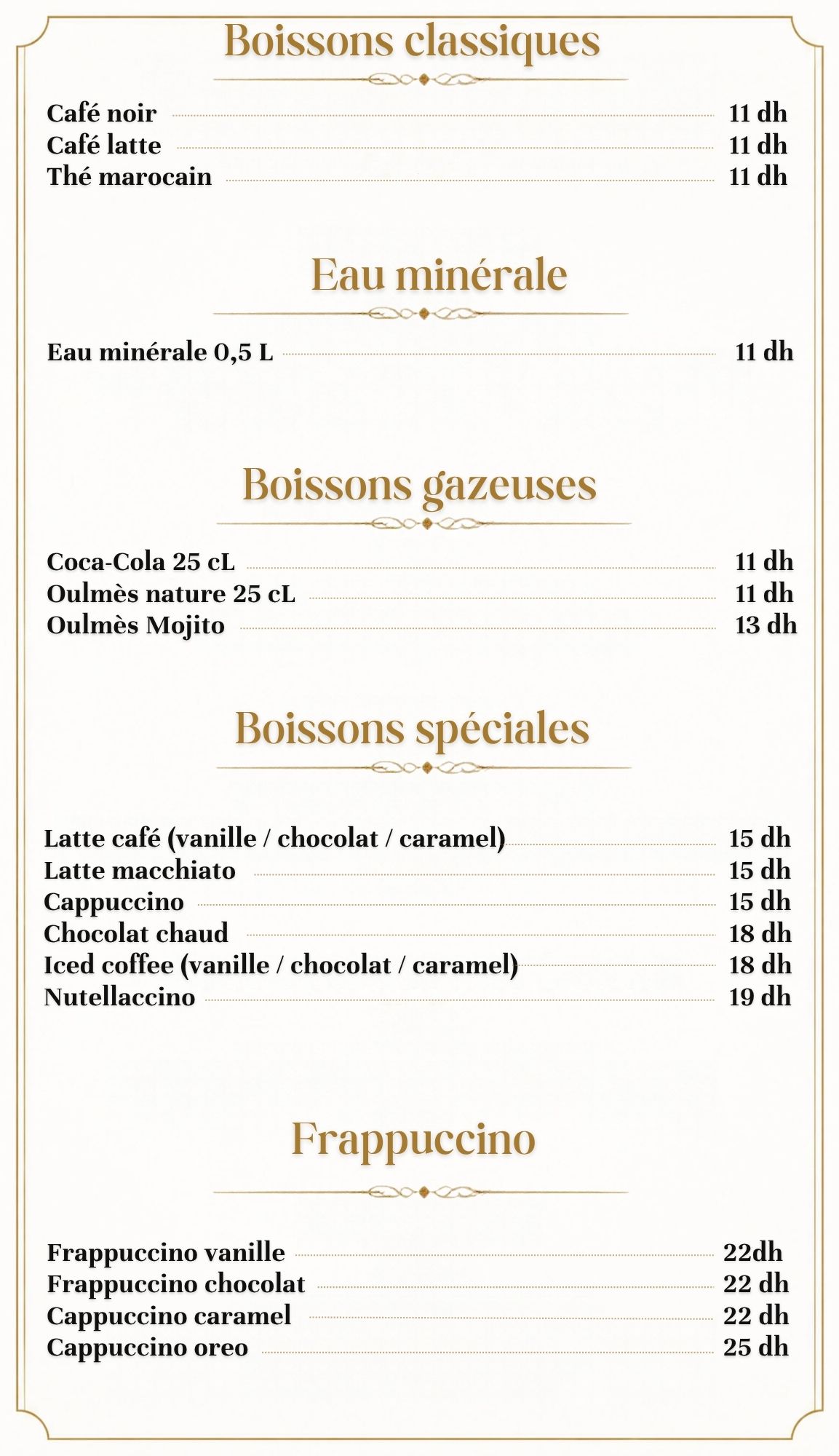 CAFE OULMES BOISSANS CHAUD