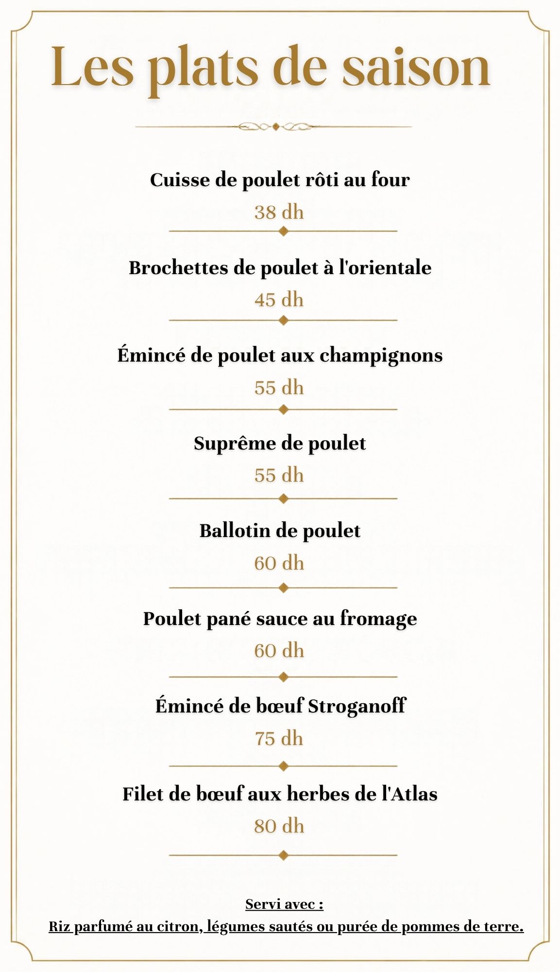 LES PLATS